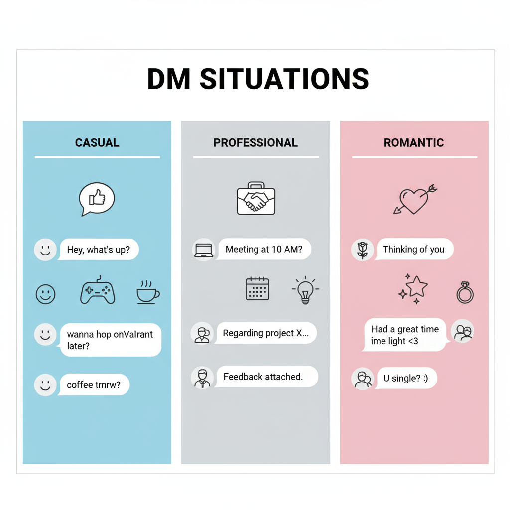 Romantic Use — i sent a text to your dms meaning response